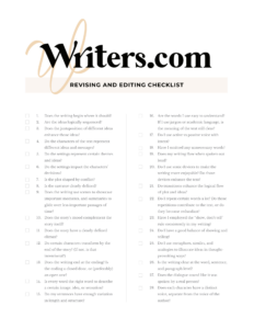 revising and editing checklist