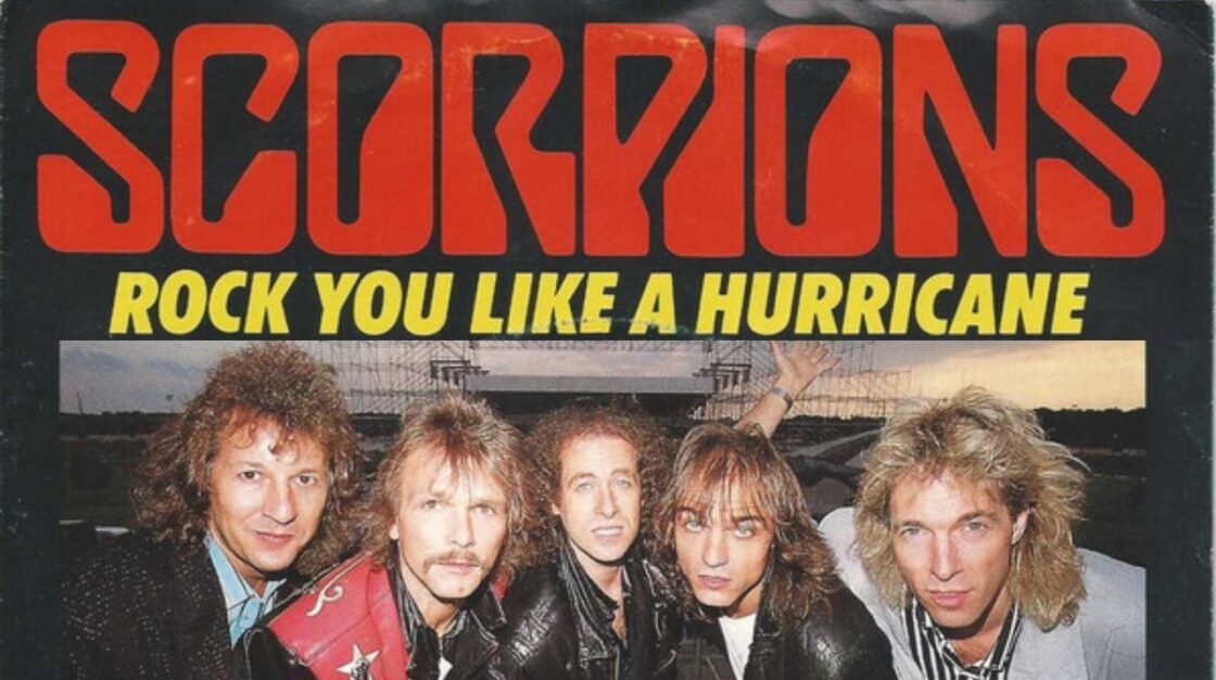 simile example "rock you like a hurricane" by scorpions